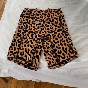 Cheetah print biker shorts